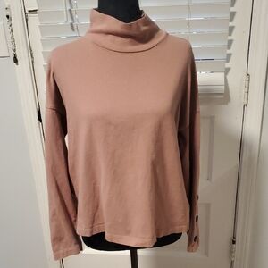 Madewell Cozy Pink Turtleneck Shirt